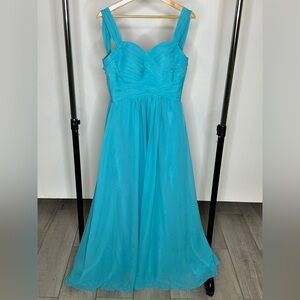 Elegant blue  Evening Gown with corset